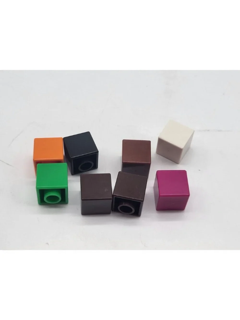 Lego Minecraft Minifigure Heads Only x 8 Steve Pumpkin Skeleton Pixelated Cube